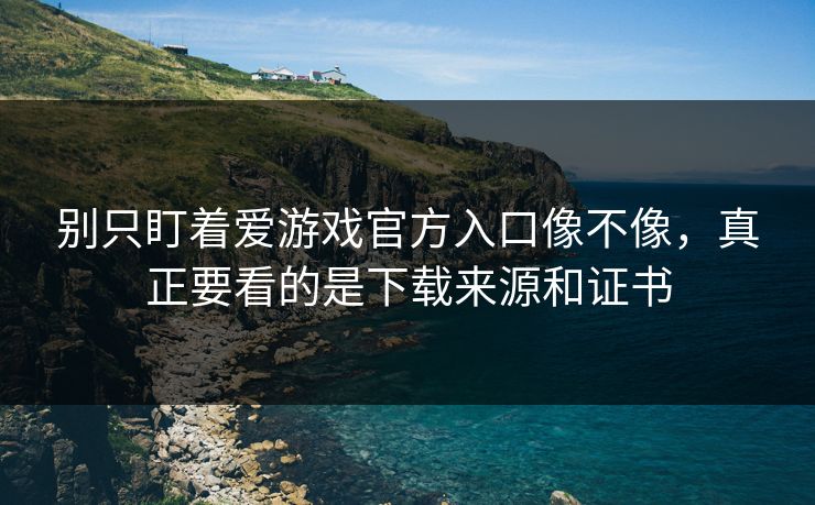 别只盯着爱游戏官方入口像不像，真正要看的是下载来源和证书